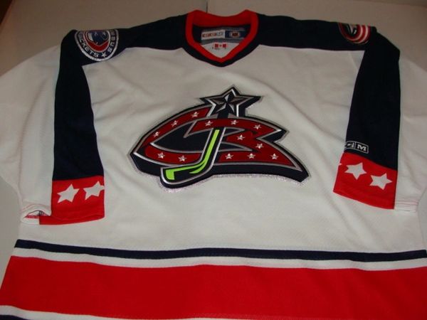 Columbus Blue Jackets Jersey Vintage CCM Made in Canada NHL Hockey Jersey