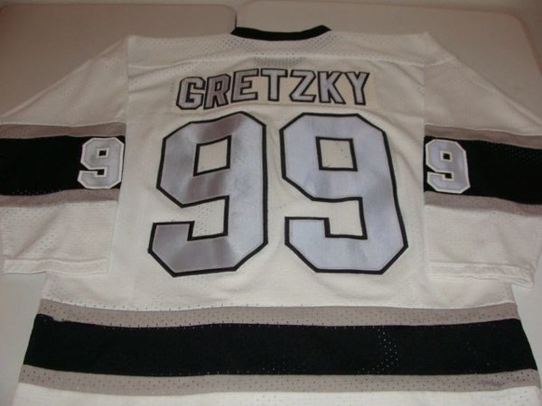 #99 WAYNE GRETZKY Los Angeles Kings NHL Centre White Throwback Jersey