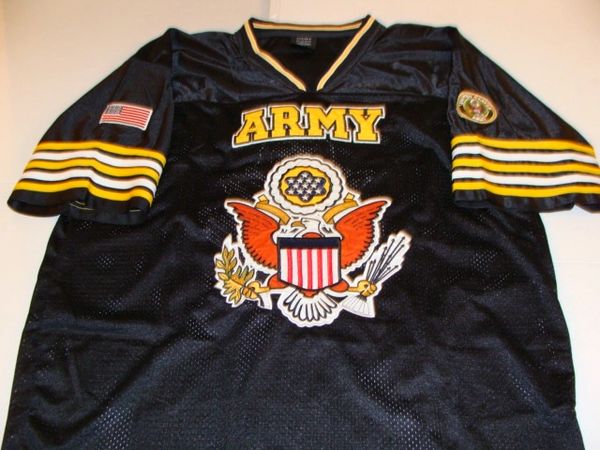 U. S. ARMY Black Football Style Throwback Jersey