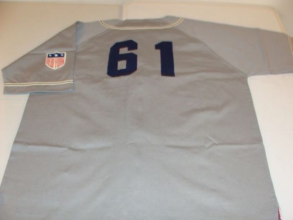 #61 NEW YORK Yankees MLB Baseball Grey Throwback Team Jersey