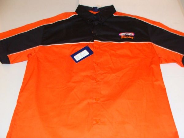 WYNN'S Racing Team Orange/Black Men's Button Down S/S Shirt