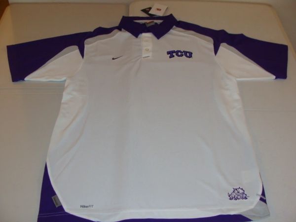 TCU Horned Frogs Team White/Purple Men's Polo Shirt