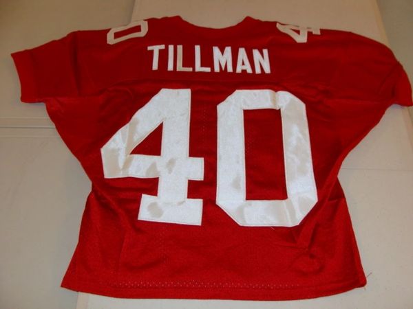 #40 PAT TILLMAN Arizona Cardinals NFL Safety Red Throwback Youth Jersey