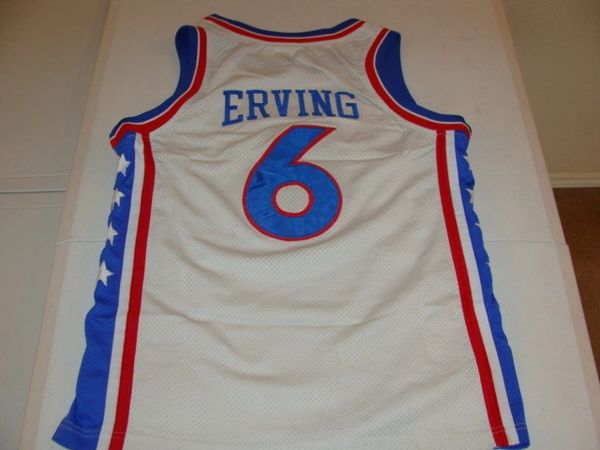 DR J JULIUS ERVING PHILADELPHIA 76ERS PHOTO BLUE JERSEY |  phillysportslegends