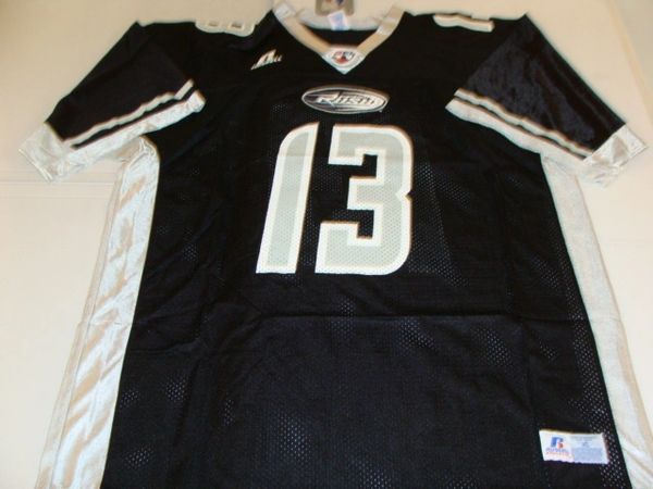 #13 SHERDRICK BONNER Chicago Rush AFL QB Black Throwback Mint Jersey