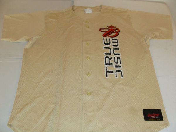 BUDWEISER Beer True Music Event Gold Throwback Baseball Style Jersey