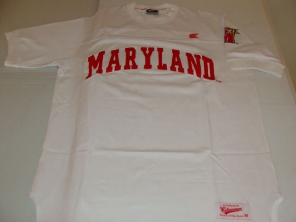 MARYLAND Terrapins NCAA White Throwback Tshirt