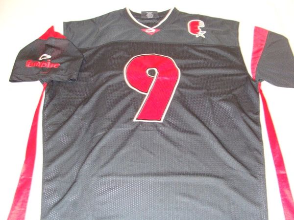 #9 EMPIRE Brand Black Throwback Football Style Jersey