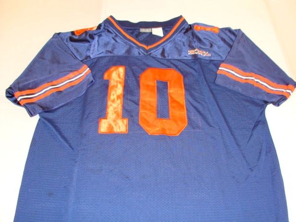 #10 (Chicago Bears-XXL) Blue Throwback Football Style Jersey