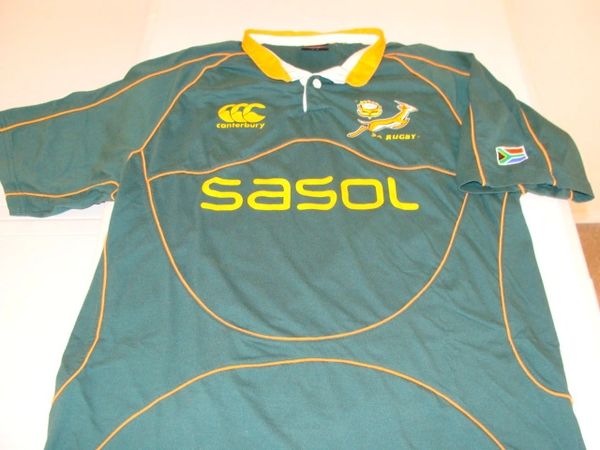 SA Rugby National Team Springboks Green S/S Throwback Jersey