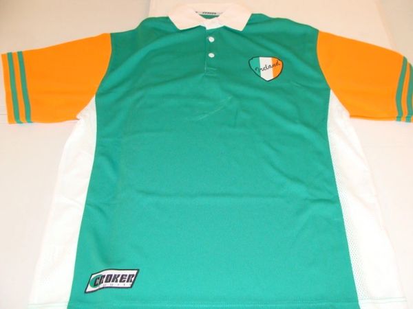 #32 Team IRELAND International Green/Orange Throwback Polo Shirt