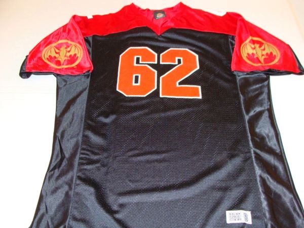 #62 BACARDI Rum Liquor Black/Red Throwback Football Style Jersey