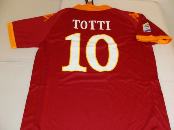 #10 FRANCESCO TOTTI AS Roma Serie A MF/Striker Red/White Mint Throwback Uniform Kit