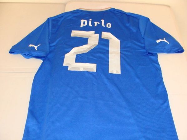 #21 ANDREA PIRLO Italia National Team FIFA MF Blue/White Mint Throwback Uniform Kit