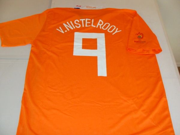 #9 RUUD van NISTELROOY Netherlands National Team FIFA Striker "Euro 2008" Orange/White Mint Throwback Uniform Kit