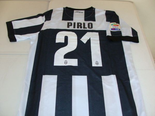 #21 ANDREA PIRLO Juventus FC Serie A MF Black/White Mint Throwback Uniform Kit