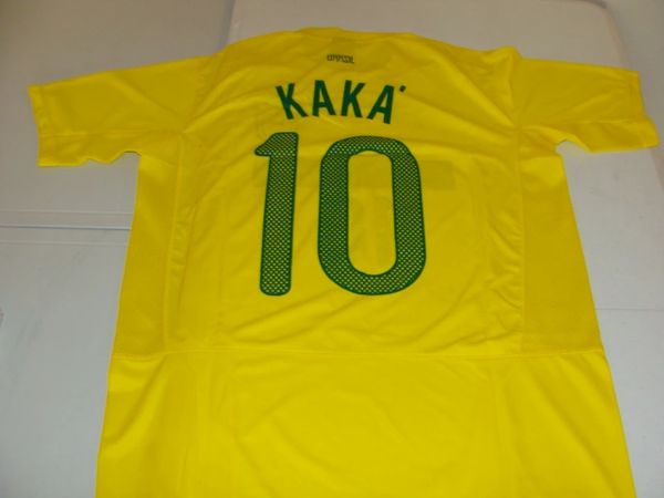 Kaka Signed FIFA World Cup™ Brazil Framed Retro Home Jersey