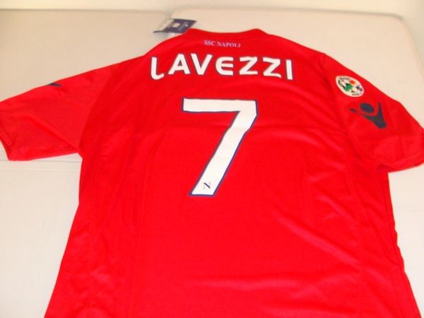 #7 EZEQUIEL LAVEZZI SSC Napoli Serie A Forward/Winger Red Mint Throwback Jersey