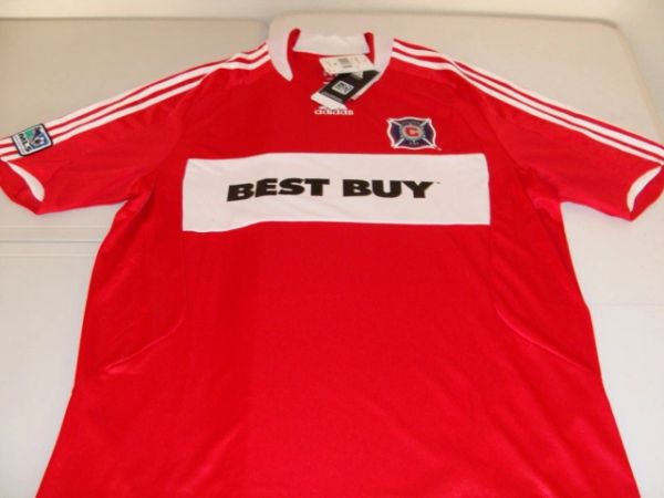 CHICAGO Fire MLS 2008-10 Red Mint Throwback Team Jersey
