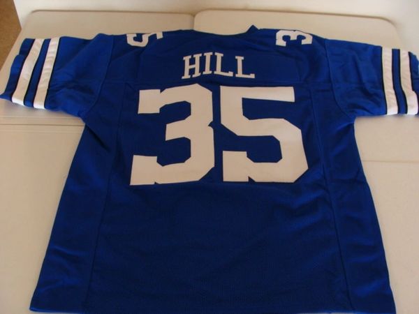 35 CALVIN HILL Dallas Cowboys NFL RB Blue Throwback Jersey