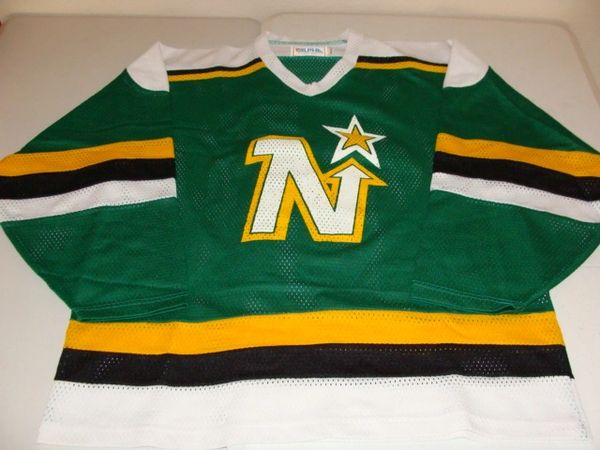 #45 MINNESOTA North Stars NHL Green Throwback Team Jersey