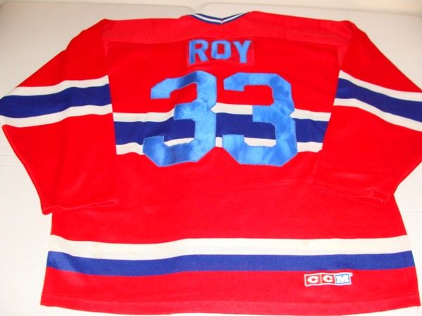 #33 PATRICK ROY Montreal Canadiens NHL Goalie Red Throwback Jersey