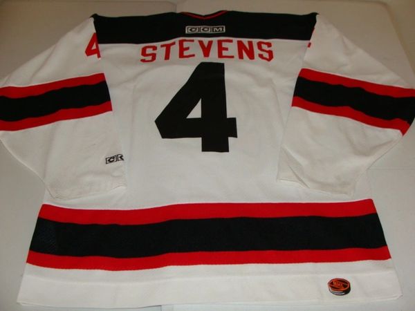 #4 SCOTT STEVENS New Jersey Devils NHL Defenseman White Throwback Jersey