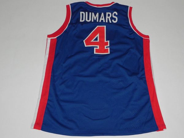 #4 JOE DUMARS Detroit Pistons NBA Guard Blue Throwback Jersey