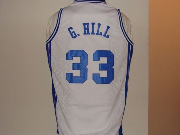 #33 GRANT HILL Duke Blue Devils NCAA SF White Throwback Jersey