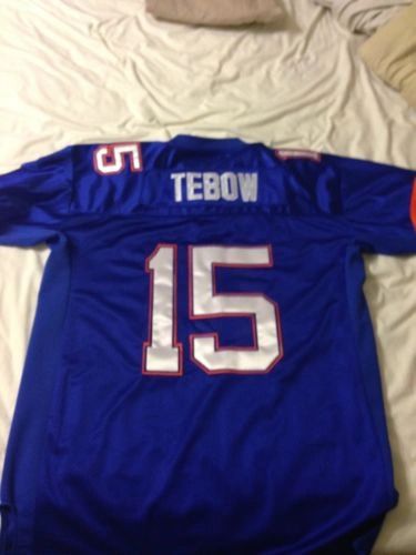 Tim Tebow Florida Gators Heisman QB Signed Blue Jersey 