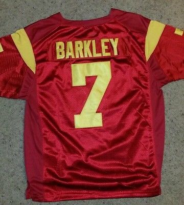 #7 MATT BARKLEY USC Trojans NCAA QB Red Throwback Jersey