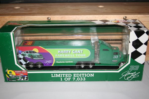 1994 RC Premier 1/64 #33 Harry Gant Farewell Tour Diecast Transporter AUTOGRAPHED