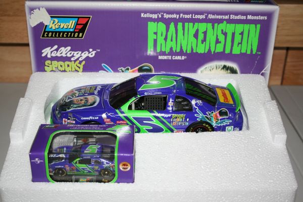 1997 Revell 1/64 & 1/24 #5 Kellogg's Spooky Loops "Frankenstein" Chevy MC Terry Labonte 2-Car Bank Set