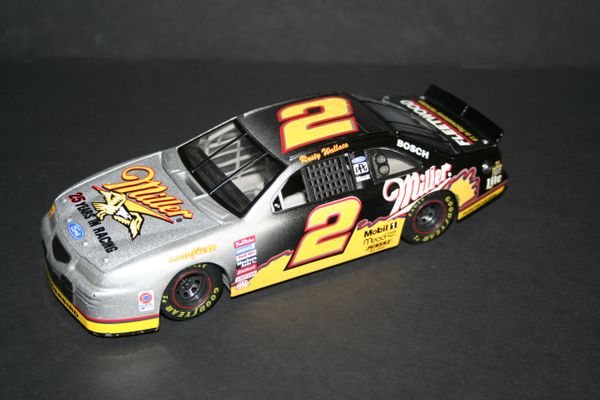 1996 Revell 1/24 #2 MILLER Beer "25th Anniversary" Silver Ford Tbird Rusty Wallace CWC LOOSE