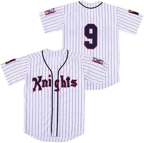 #9 ROY HOBBS (Robert Redford) NY Knights "The Natural" Movie Throwback Jersey--NEW