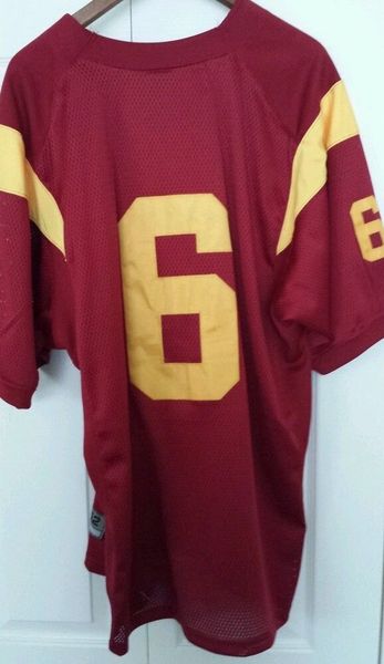 #6 MARK SANCHEZ USC Trojans NCAA QB Red Throwback Jersey