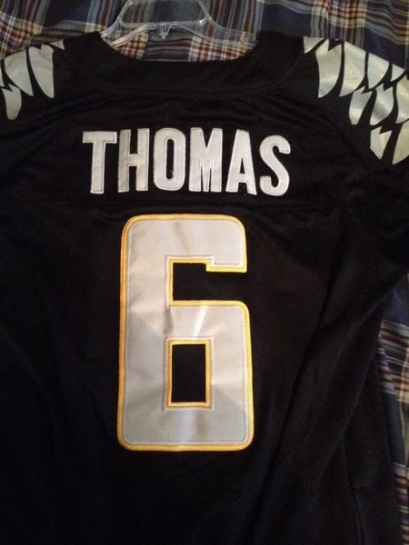 #6 De'ANTHONY THOMAS Oregon Ducks NCAA RB/WR/RS Black Throwback Jersey