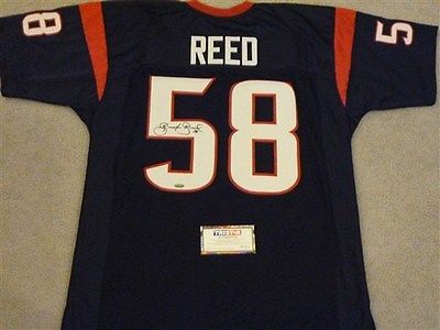 58 BROOKS REED Houston Texans NFL LB Blue Throwback Jersey