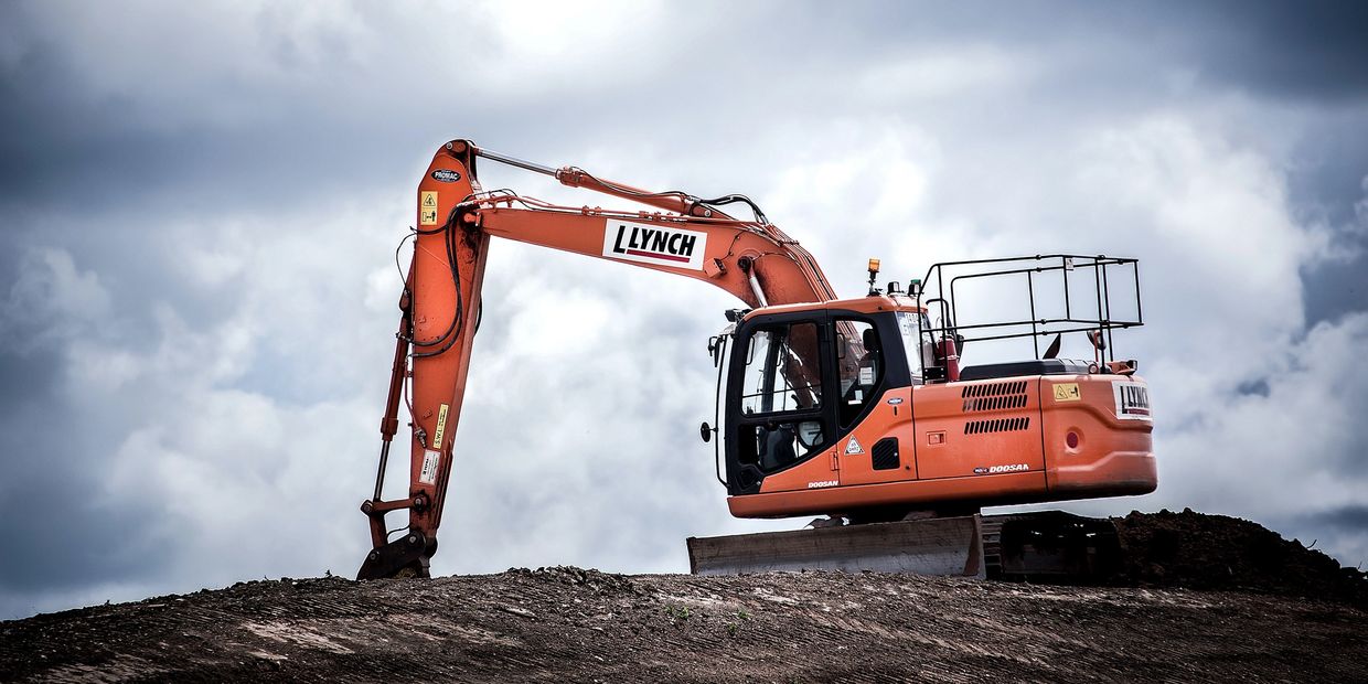 Digger on a utilities scheme