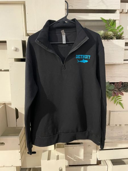 Adult Detroit Shark 1/4 Zip Fleece