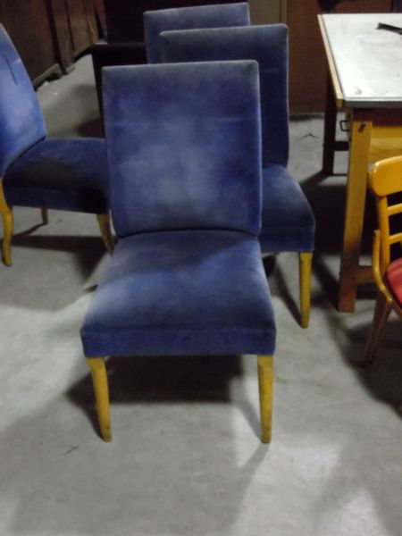 Side Chair - Blue Upholstery
