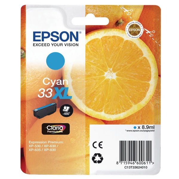 Epson Original 33XL Cyan (T3362)
