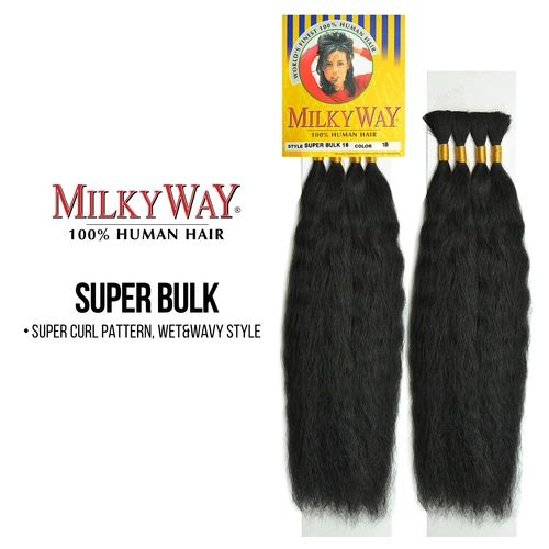 Milky Way 100% Human Hair Braid Super Bulk (Wet & Wavy)