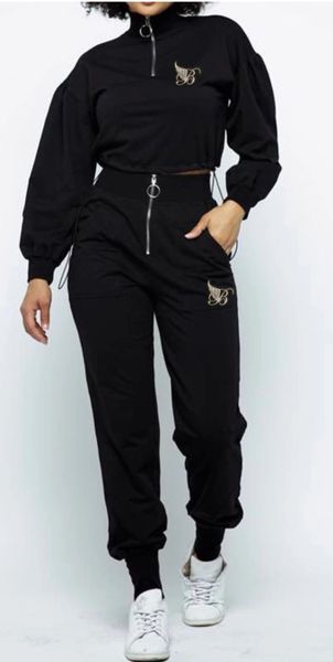 plain black jogging suit
