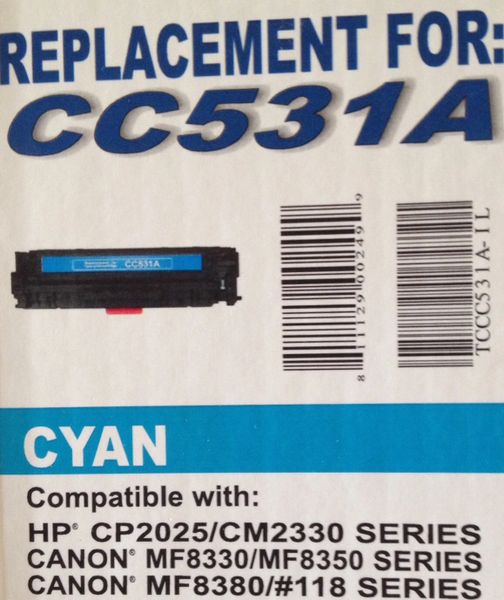 HP CC531A (304A) Cyan Toner Cartridge