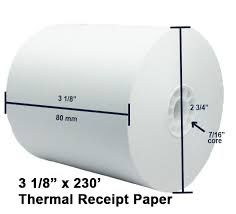 3 1/8" x 230' Thermal 50 Rolls