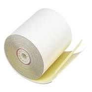 3" x 100' Two Ply Canary/White 50 Rolls