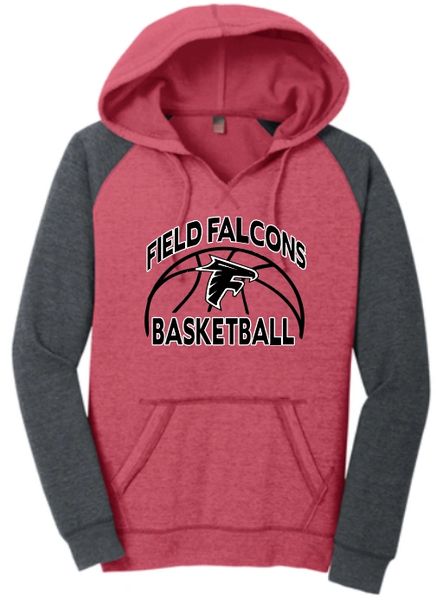 Field Falcons Basketball Ladies Colorblock Hoodie