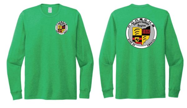 EBR Porsche Club Unisex Long Sleeve Soft T Shirt with Front and Back Logo