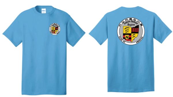 EBR Porsche Club 100% Cotton T Shirt w/ Front and Back Logo